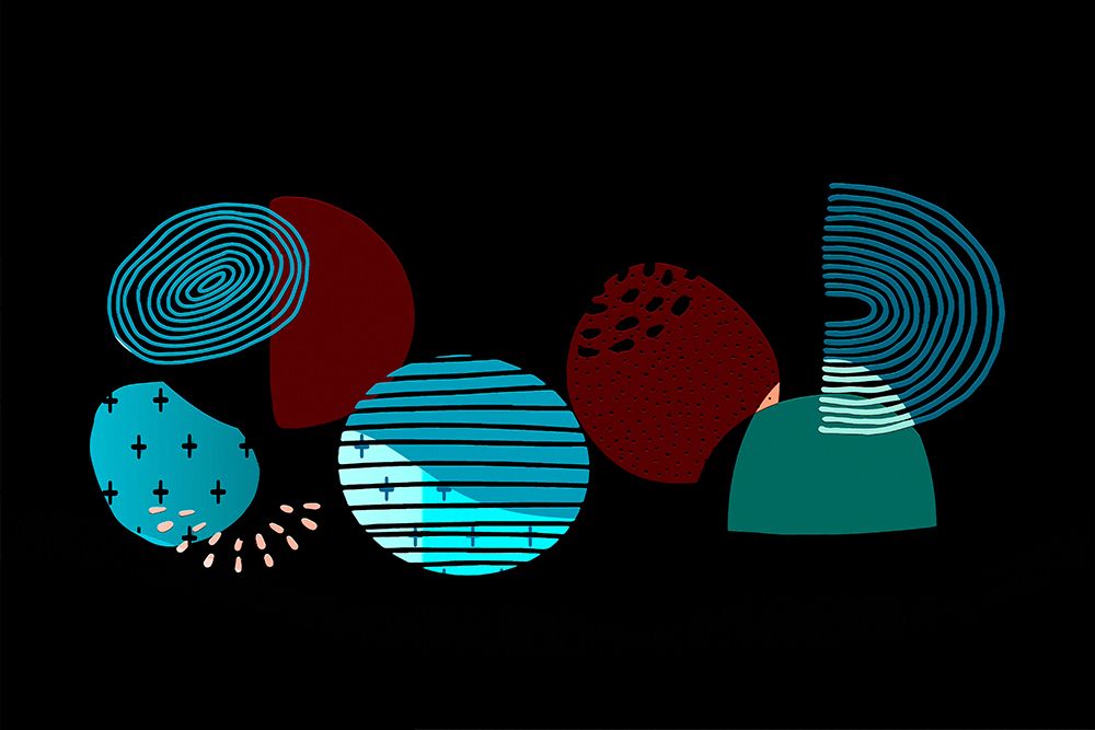 Mid Century Shapes 635 art print by Ronald Bolokofsky for $57.95 CAD