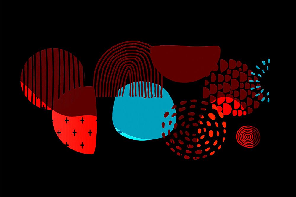 Mid Century Shapes 636 art print by Ronald Bolokofsky for $57.95 CAD