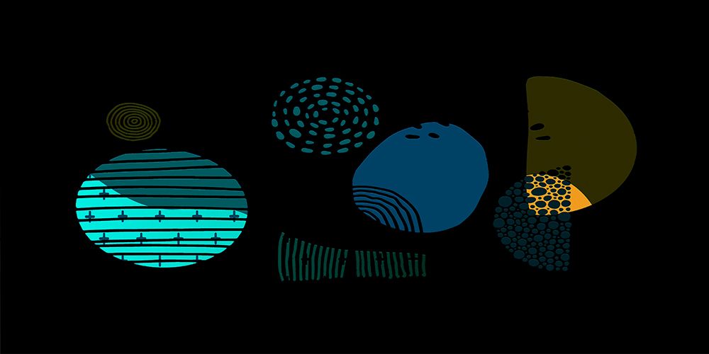 Mid Century Shapes 732 art print by Ronald Bolokofsky for $57.95 CAD