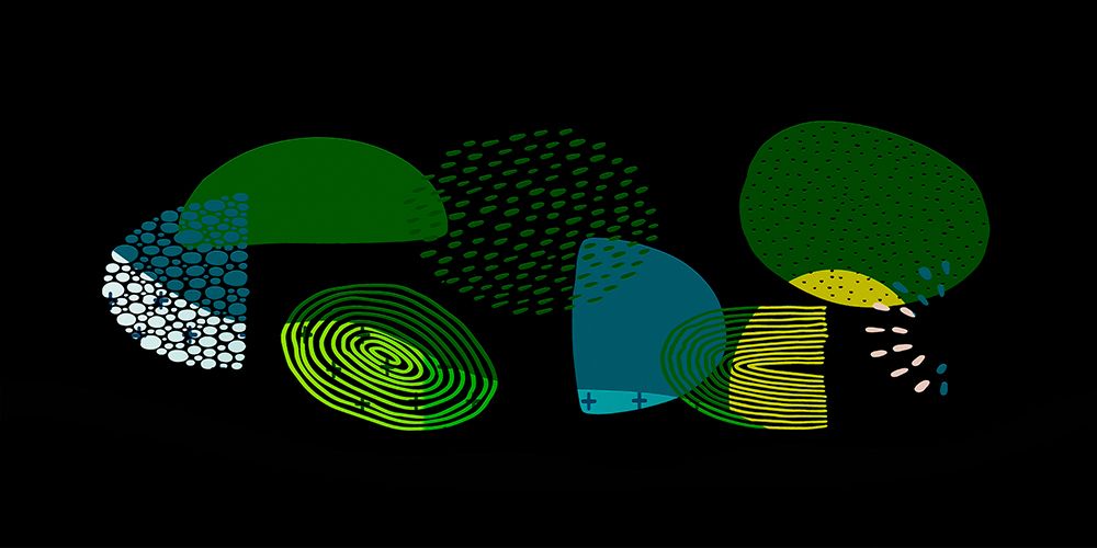 Mid Century Shapes 734 art print by Ronald Bolokofsky for $57.95 CAD