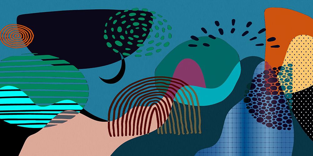 Mid Century Shapes 832 art print by Ronald Bolokofsky for $57.95 CAD