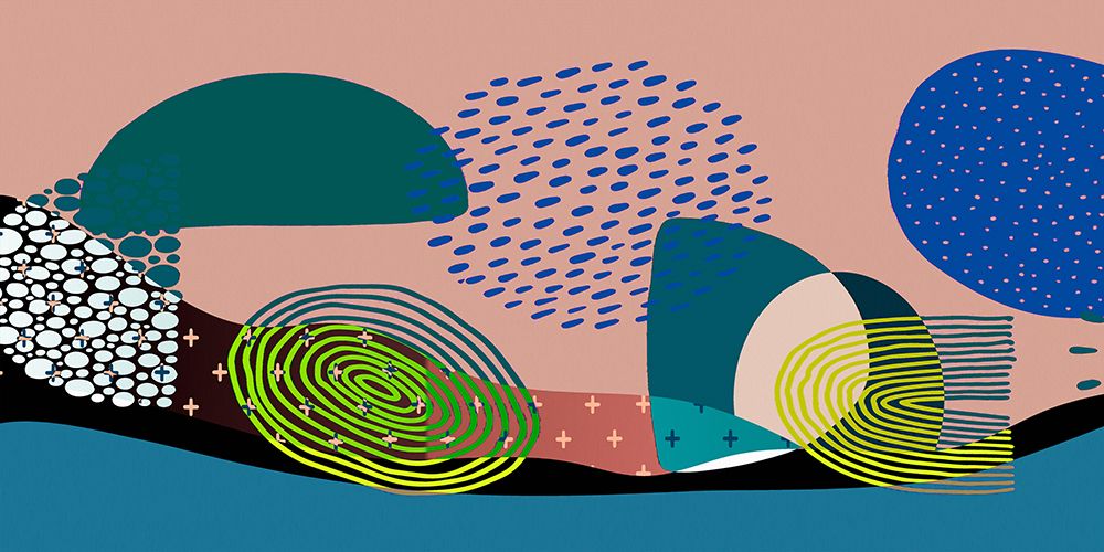 Mid Century Shapes 834 art print by Ronald Bolokofsky for $57.95 CAD