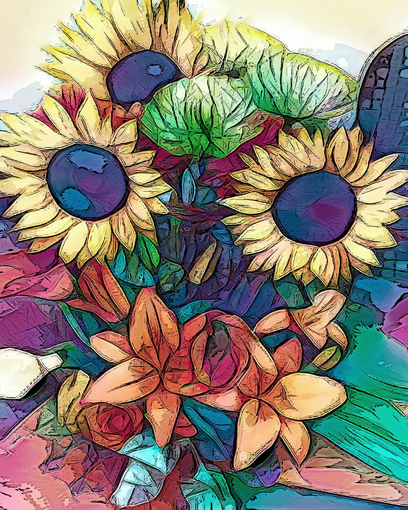 Western Sunflowers I art print by Ronald Bolokofsky for $57.95 CAD