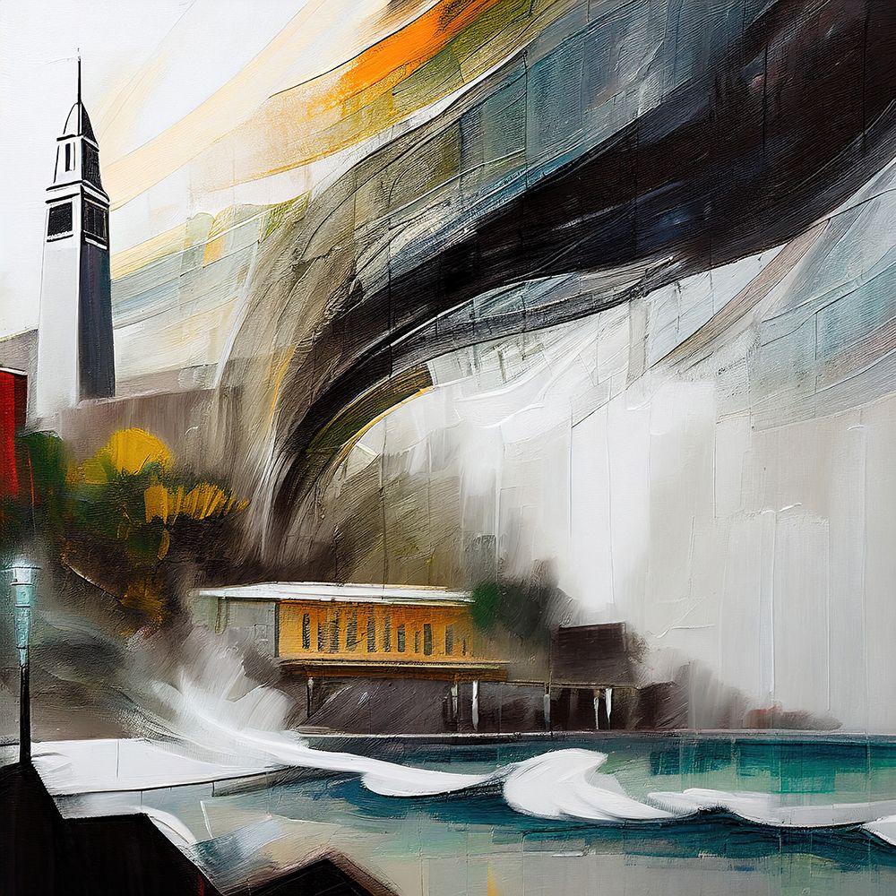 Cyclonic Cityscape art print by Ronald Bolokofsky for $57.95 CAD