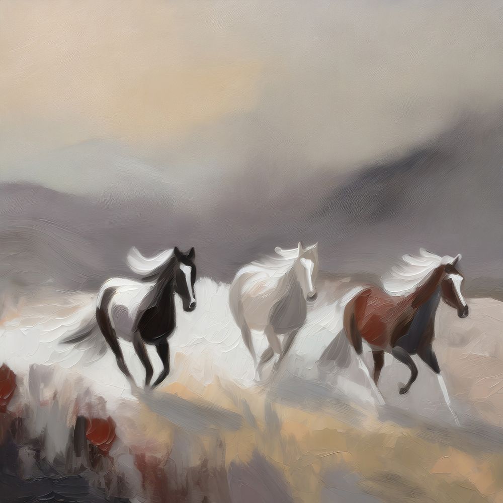 Horses Against the Sky art print by Ronald Bolokofsky for $57.95 CAD