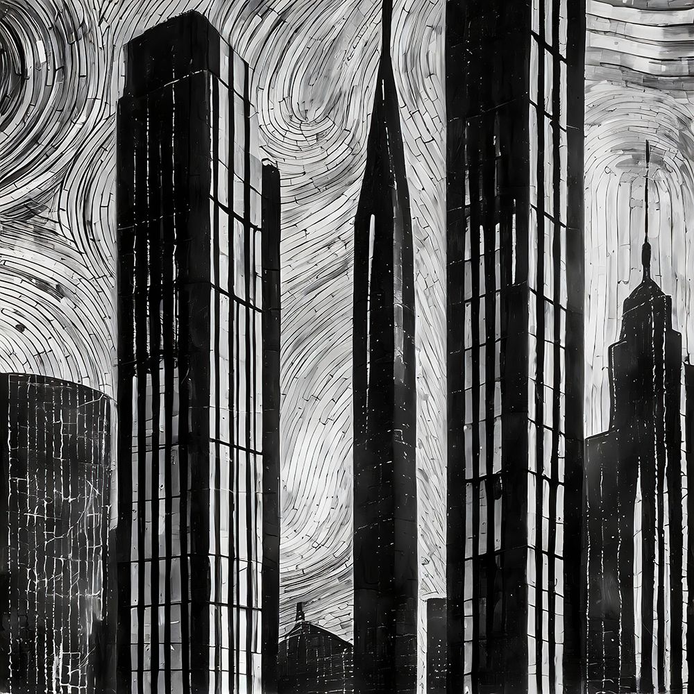 Monochrome Metropolis art print by Ronald Bolokofsky for $57.95 CAD
