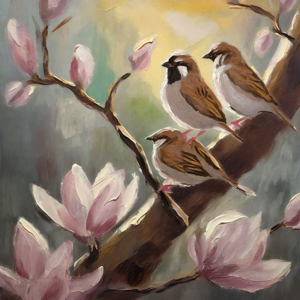 Sparrows in the Soft Light art print by Ronald Bolokofsky for $57.95 CAD
