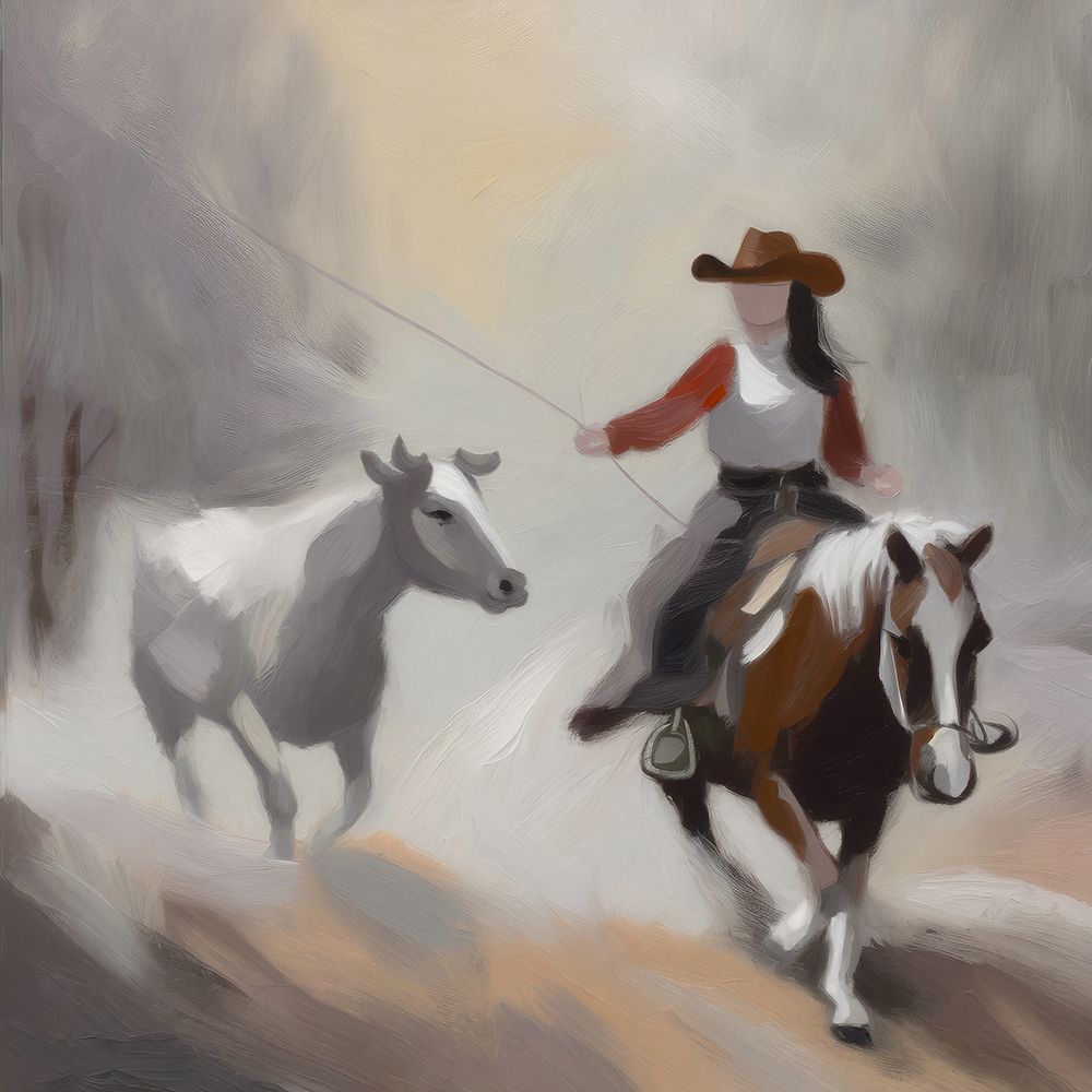 Steer and Dust art print by Ronald Bolokofsky for $57.95 CAD