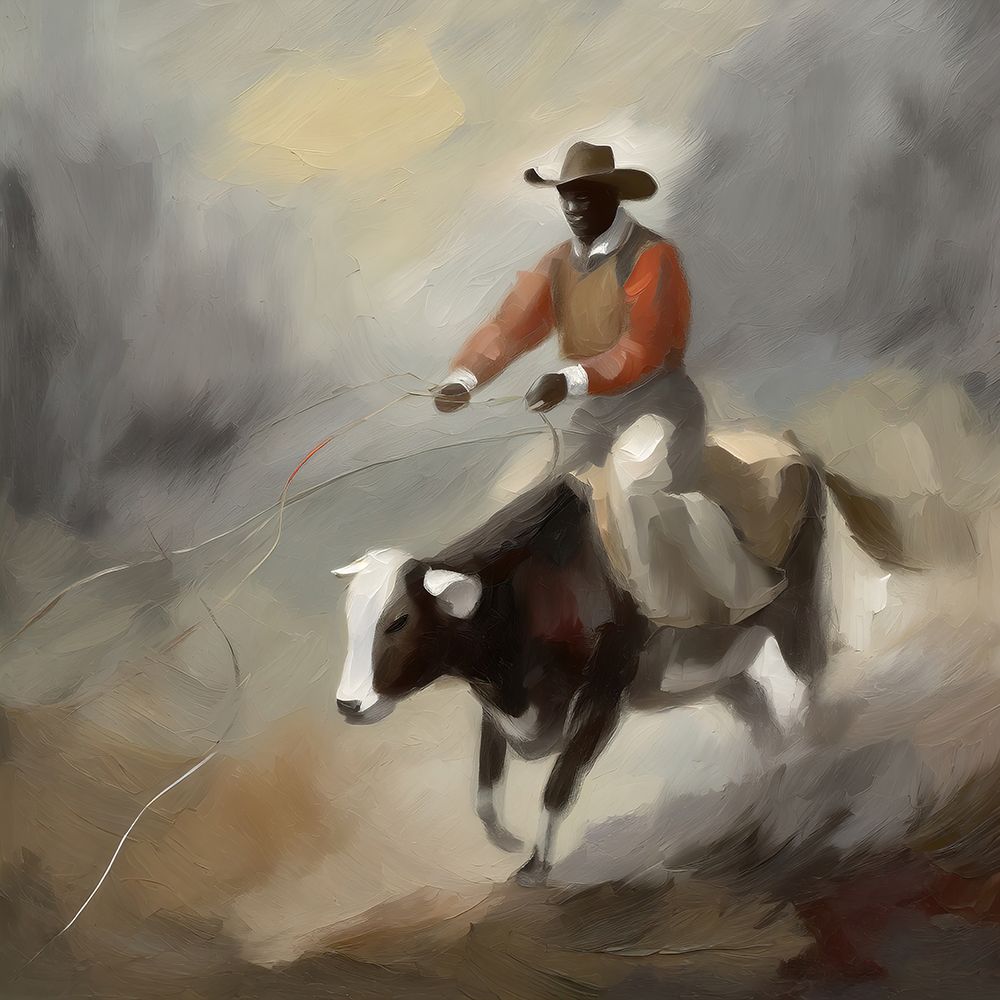 Steer Roping art print by Ronald Bolokofsky for $57.95 CAD