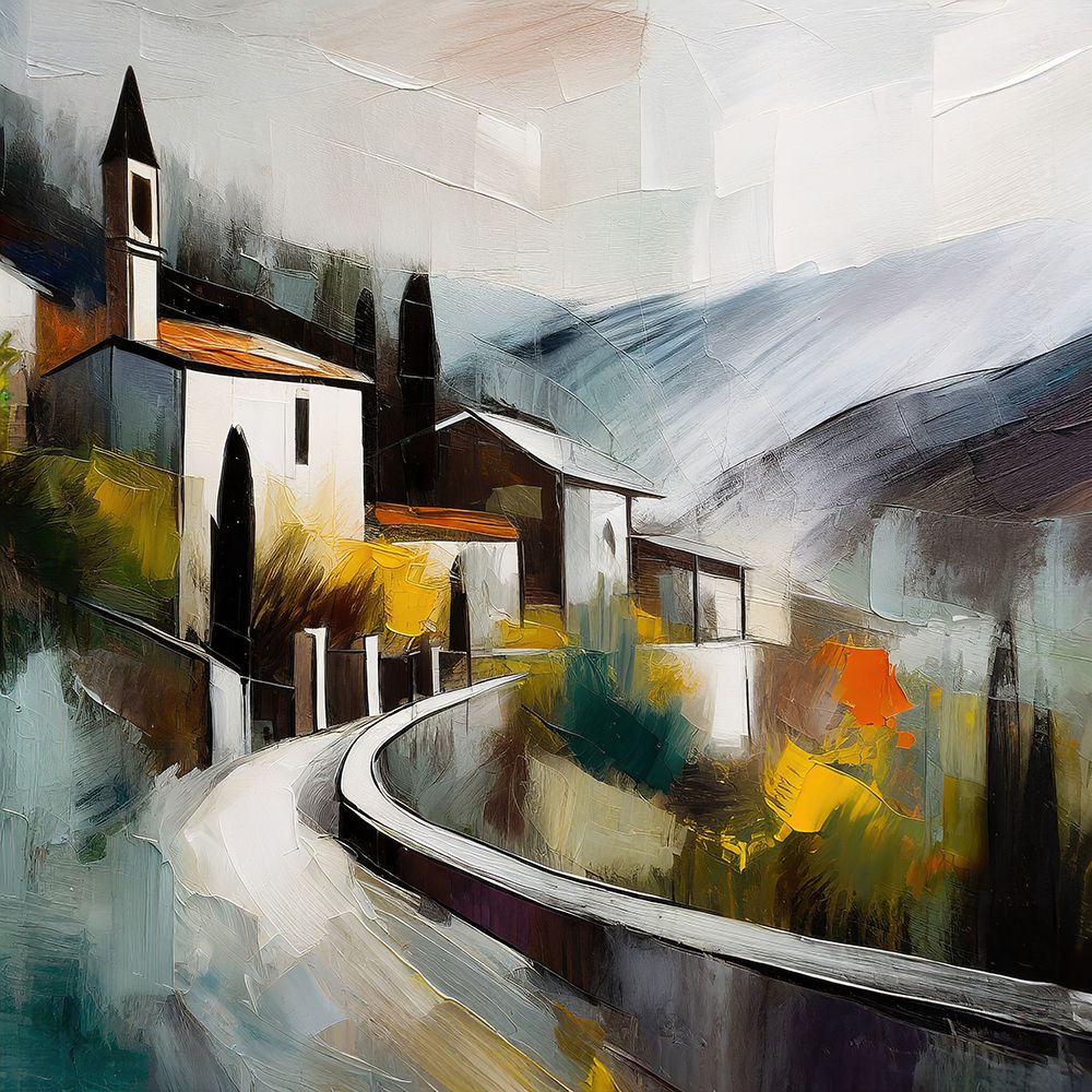 The Village Beckons art print by Ronald Bolokofsky for $57.95 CAD