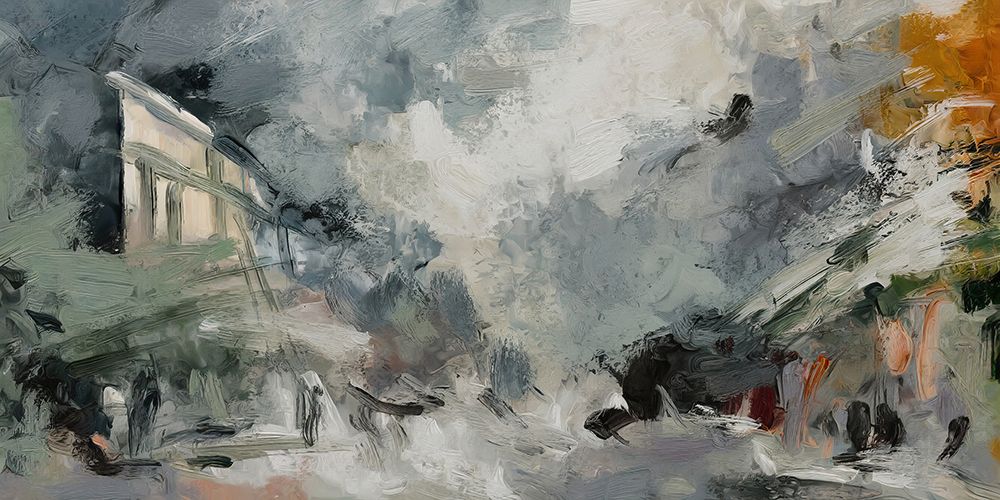 Abstract Paris Street Scene I art print by Ronald Bolokofsky for $57.95 CAD