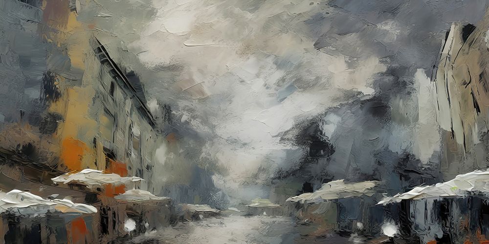 Abstract Paris Street Scene III art print by Ronald Bolokofsky for $57.95 CAD