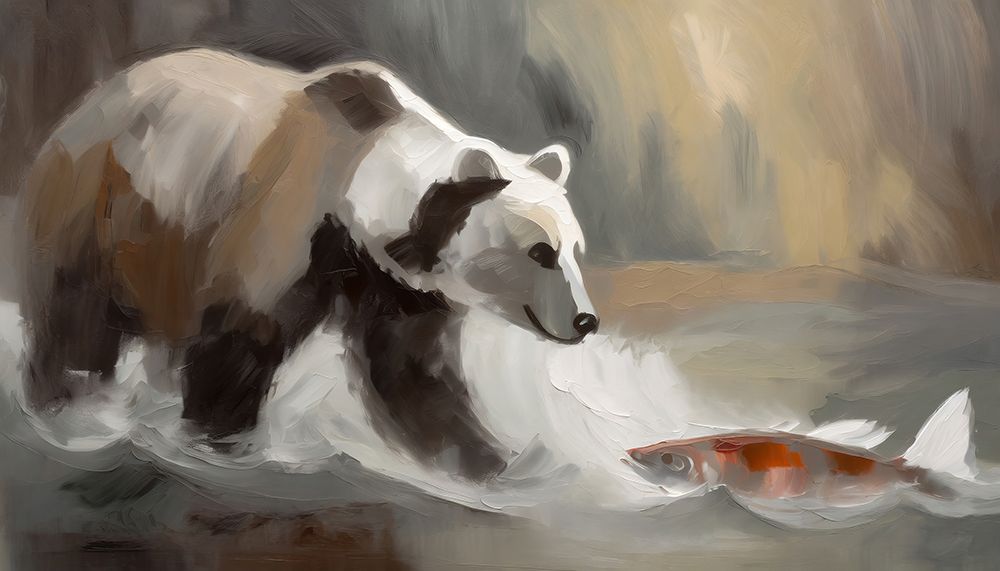 Bears Catch art print by Ronald Bolokofsky for $57.95 CAD