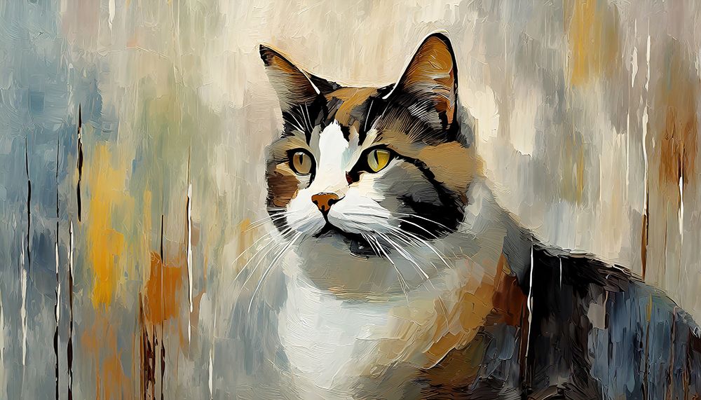Bold Feline Stare art print by Ronald Bolokofsky for $57.95 CAD