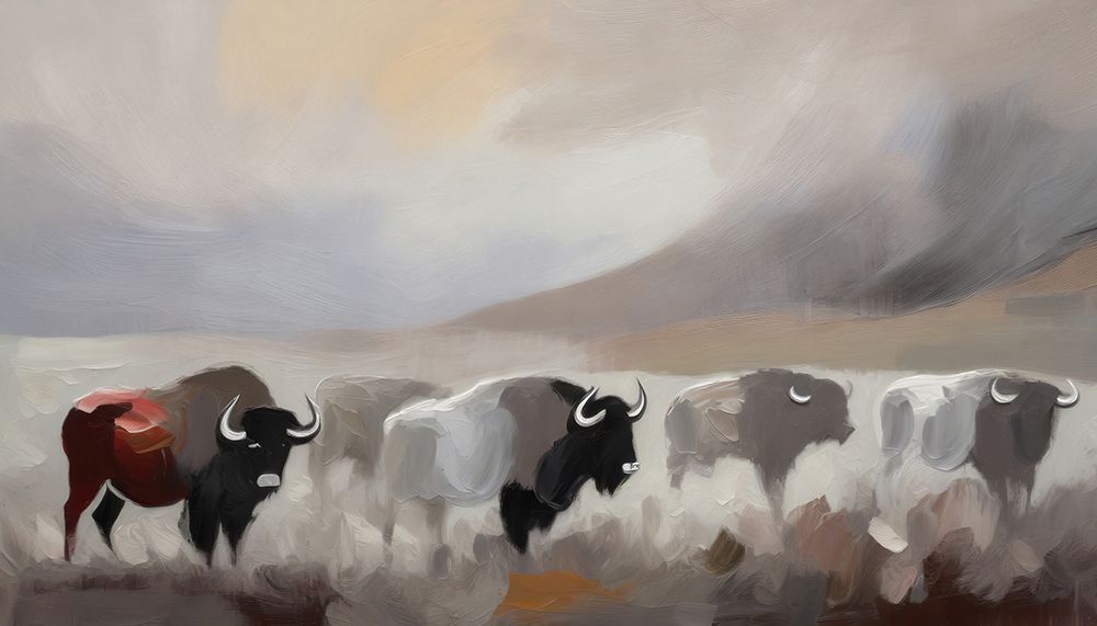 Buffalo Dusk art print by Ronald Bolokofsky for $57.95 CAD