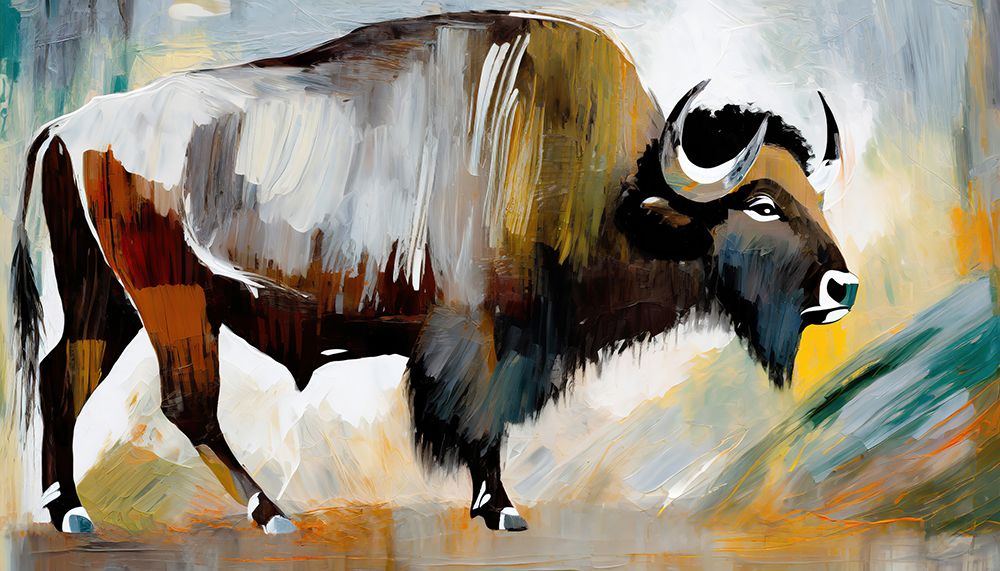 Expressionist Buffalo art print by Ronald Bolokofsky for $57.95 CAD