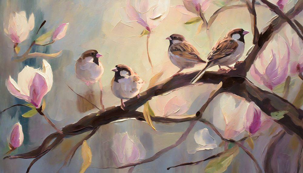 Morning among Magnolias art print by Ronald Bolokofsky for $57.95 CAD