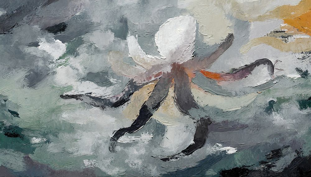 Octopus In The Deep art print by Ronald Bolokofsky for $57.95 CAD