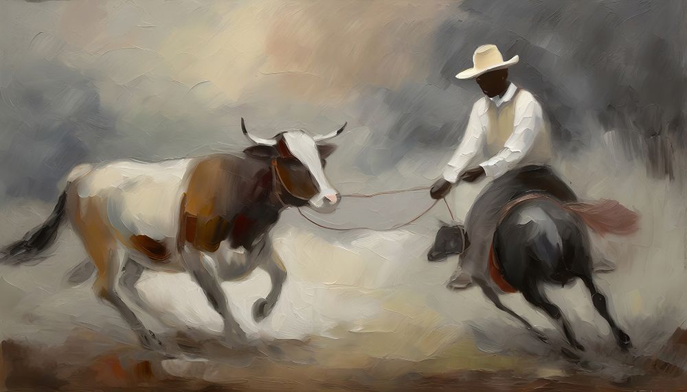 Roping the Steer art print by Ronald Bolokofsky for $57.95 CAD