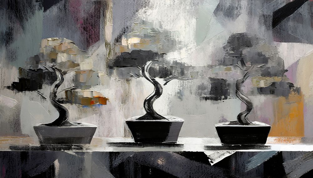Bonsai Triptych art print by Ronald Bolokofsky for $57.95 CAD