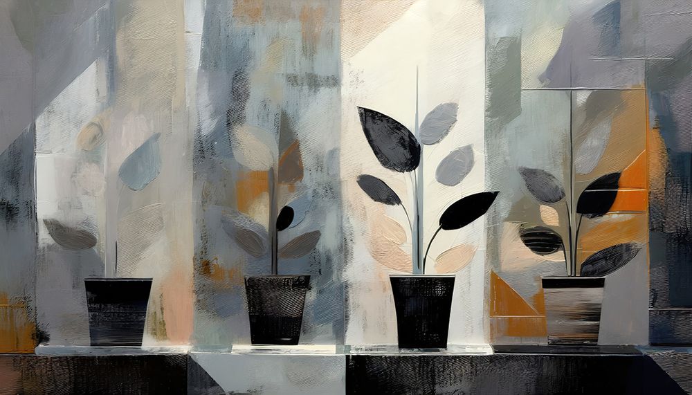 Leaves and Geometry art print by Ronald Bolokofsky for $57.95 CAD