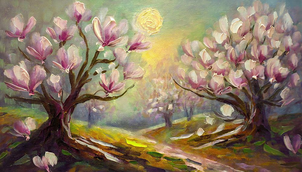 Magnolias Glow art print by Ronald Bolokofsky for $57.95 CAD