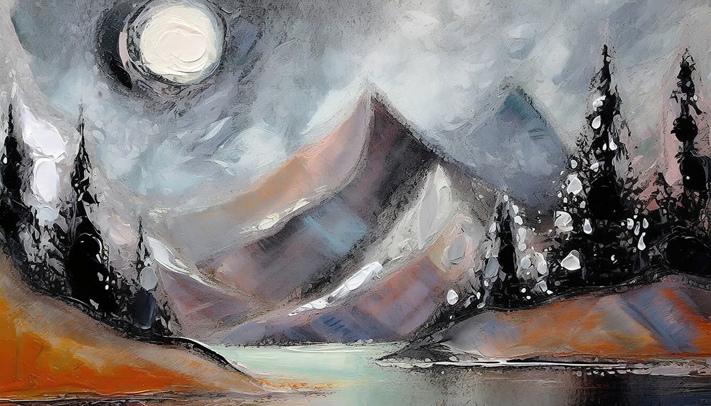 Minimalist Mountainscape art print by Ronald Bolokofsky for $57.95 CAD