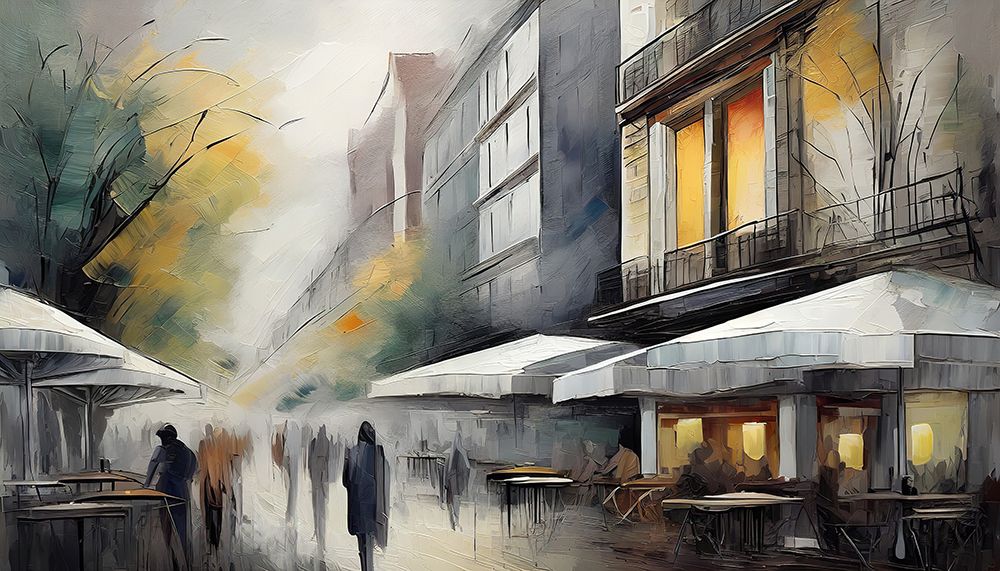 Cafe Whispers art print by Ronald Bolokofsky for $57.95 CAD