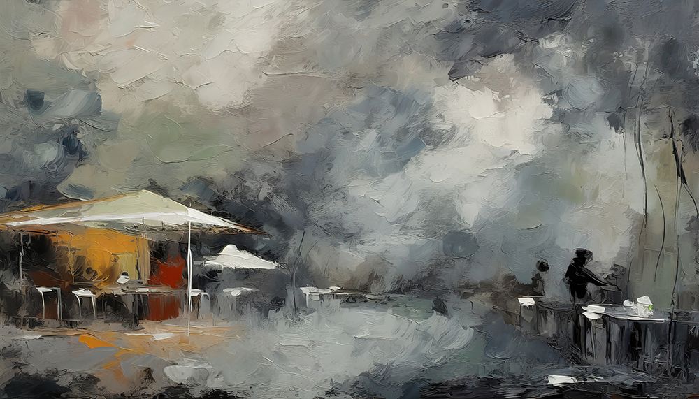 Outdoor Cafe art print by Ronald Bolokofsky for $57.95 CAD