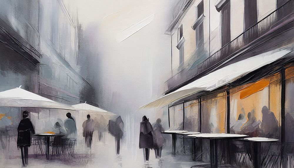 Rainy Rue Reverie art print by Ronald Bolokofsky for $57.95 CAD