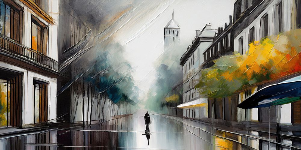 Wet Afternoon in Paris art print by Ronald Bolokofsky for $57.95 CAD