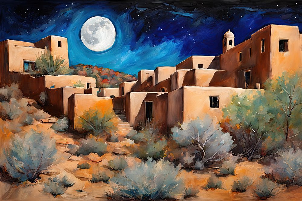 Adobe Village art print by Ronald Bolokofsky for $57.95 CAD