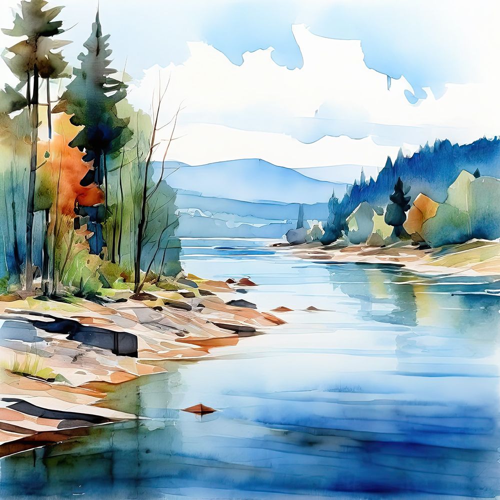 Blue River art print by Ronald Bolokofsky for $57.95 CAD