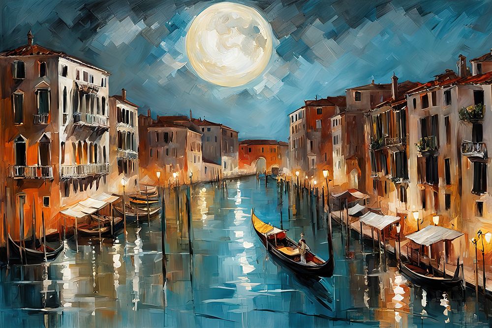 Boats In The Night art print by Ronald Bolokofsky for $57.95 CAD