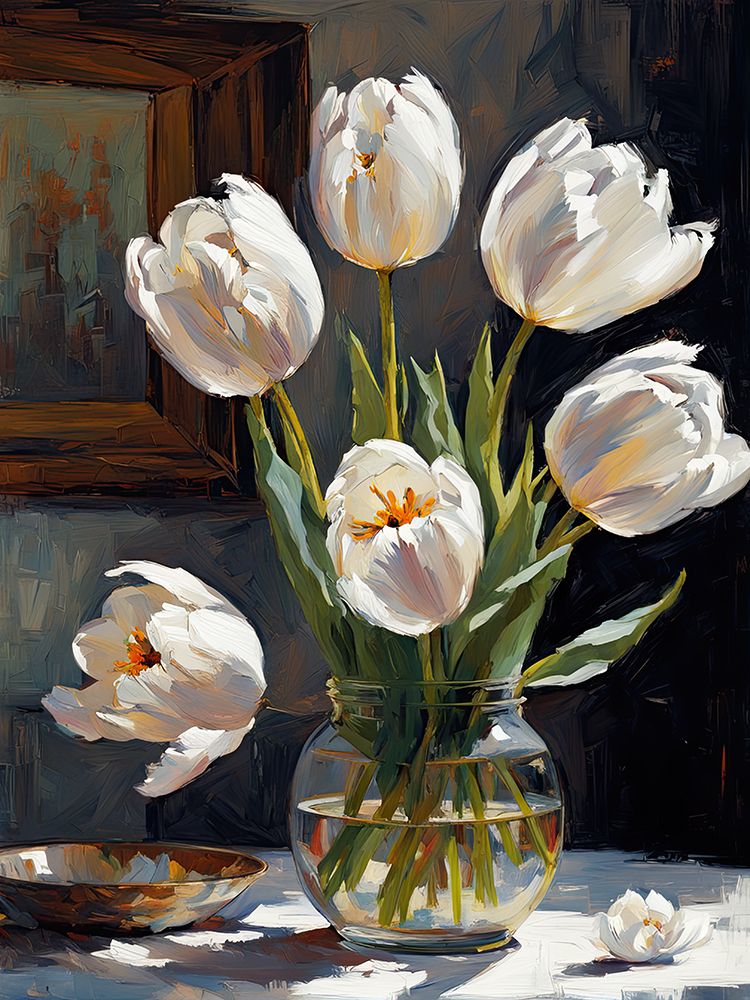 Bouquet Of White Flowers art print by Ronald Bolokofsky for $57.95 CAD
