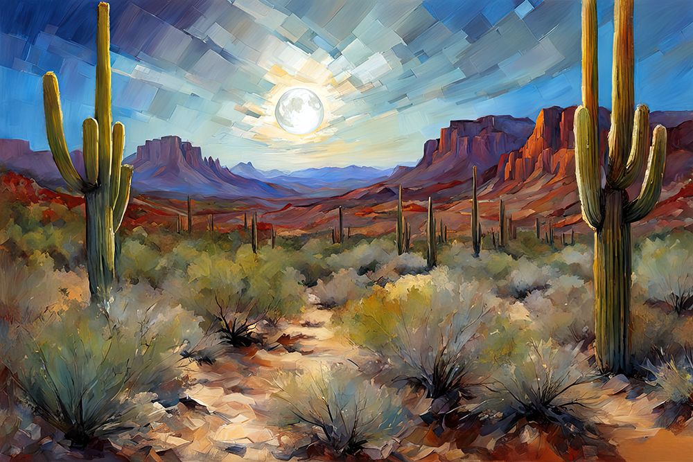 Cactus Moon art print by Ronald Bolokofsky for $57.95 CAD