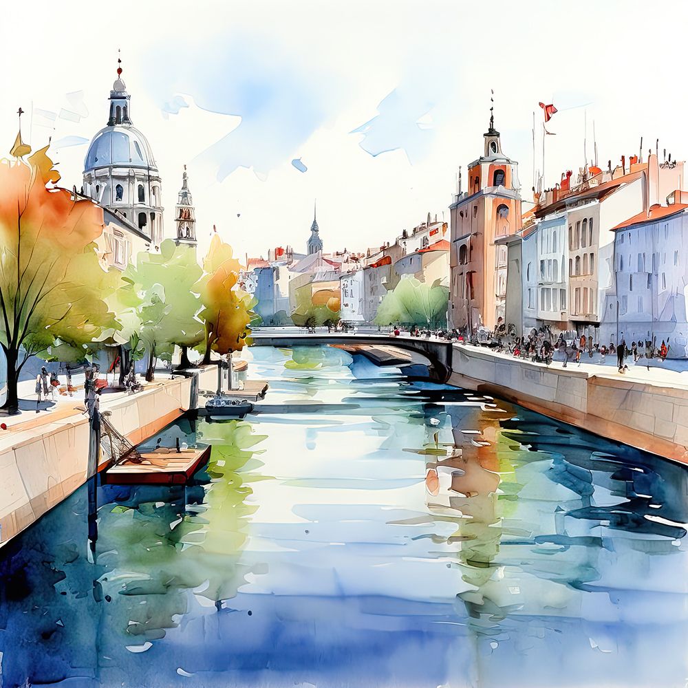 Canal Reflections art print by Ronald Bolokofsky for $57.95 CAD