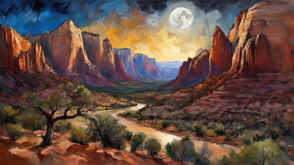Canyon At Dusk art print by Ronald Bolokofsky for $57.95 CAD
