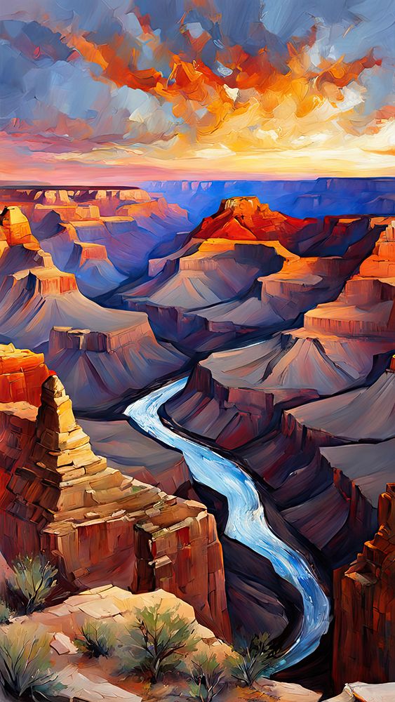 Canyon River Flow art print by Ronald Bolokofsky for $57.95 CAD