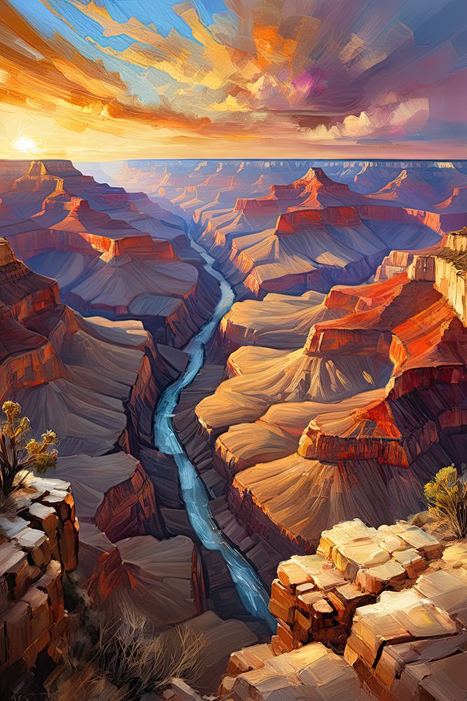 Canyon Sunrise art print by Ronald Bolokofsky for $57.95 CAD