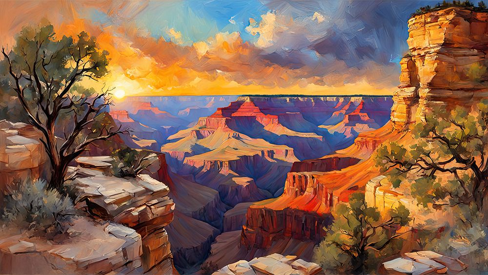 Canyon Sunset art print by Ronald Bolokofsky for $57.95 CAD