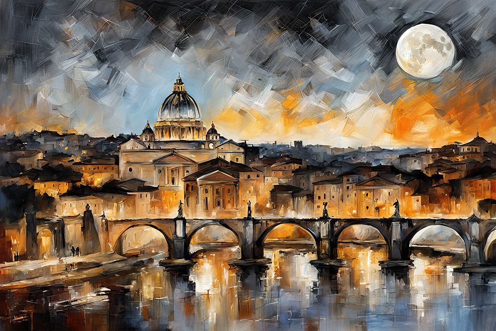 City At Night art print by Ronald Bolokofsky for $57.95 CAD