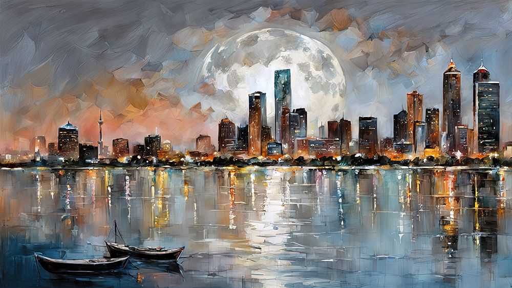 City Lights At Night art print by Ronald Bolokofsky for $57.95 CAD