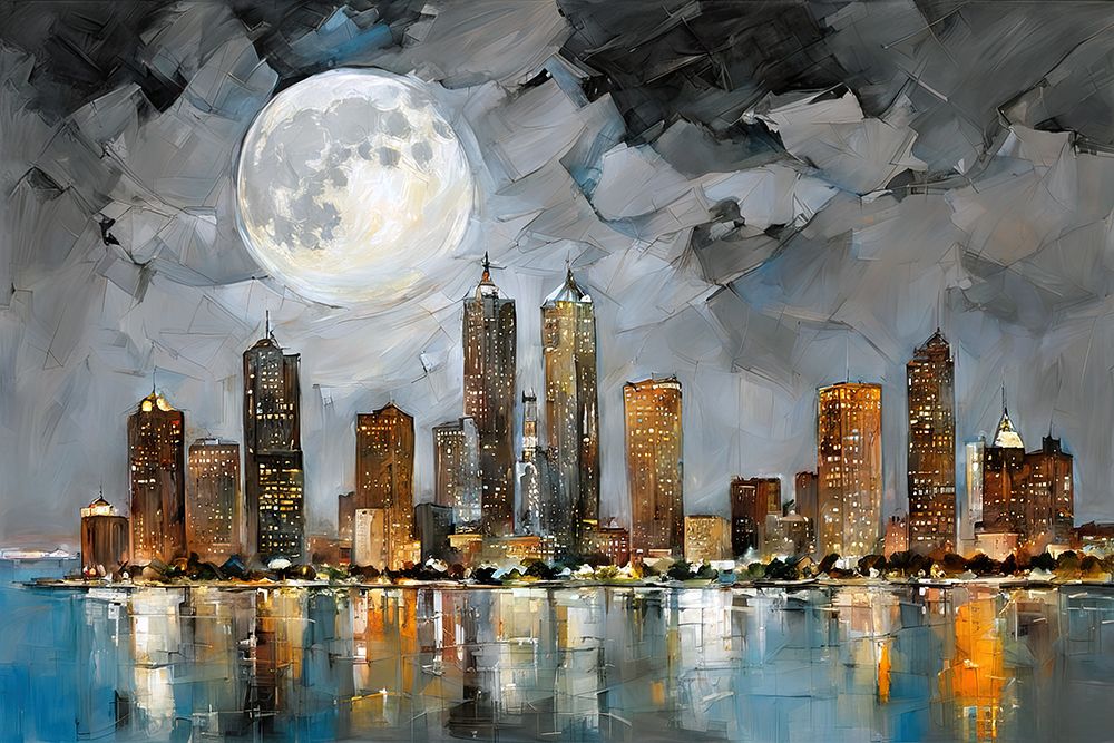 City Lights Reflection art print by Ronald Bolokofsky for $57.95 CAD