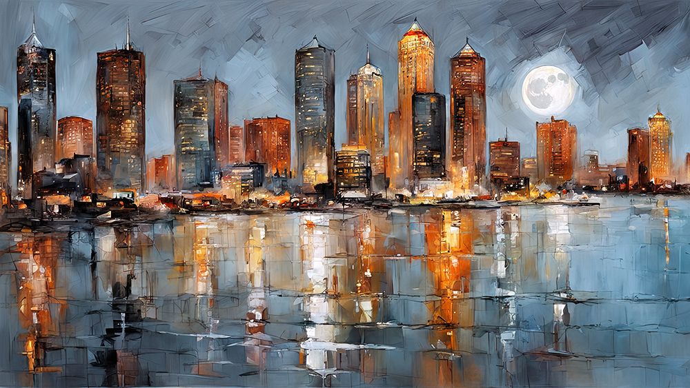 City Lights art print by Ronald Bolokofsky for $57.95 CAD