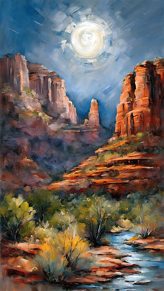 Desert Mountain Landscape art print by Ronald Bolokofsky for $57.95 CAD