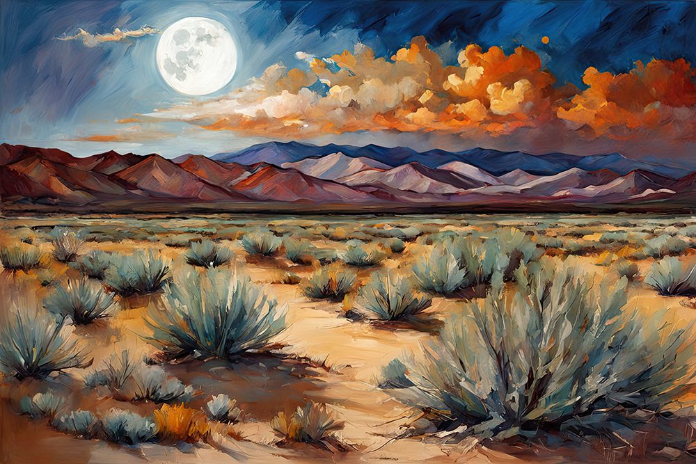 Desert Mountains At Dusk art print by Ronald Bolokofsky for $57.95 CAD