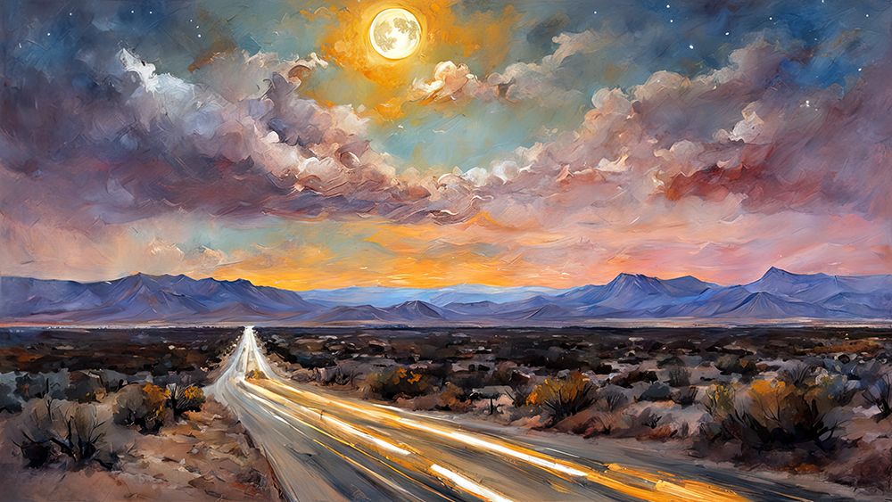 Desert Road At Dusk art print by Ronald Bolokofsky for $57.95 CAD
