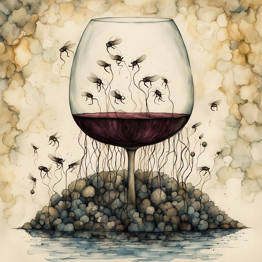 Flies In Wine art print by Ronald Bolokofsky for $57.95 CAD