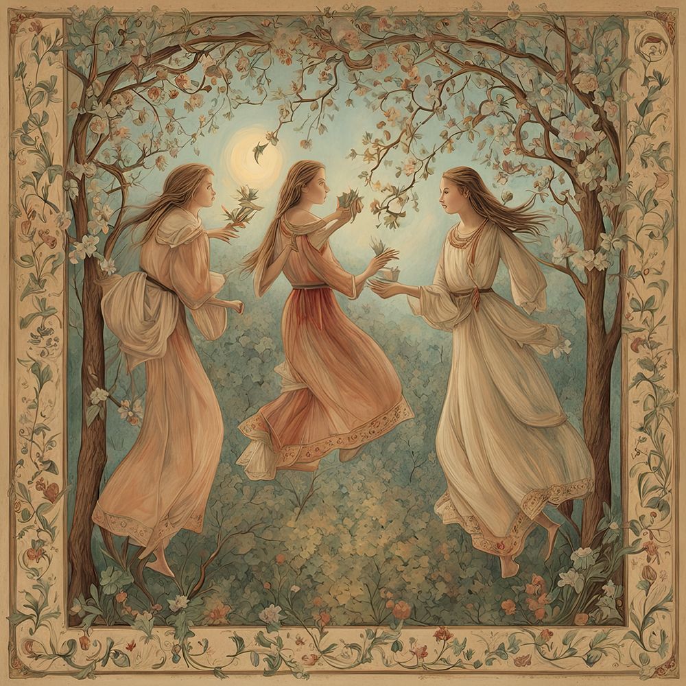 Flower Maidens_ art print by Ronald Bolokofsky for $57.95 CAD